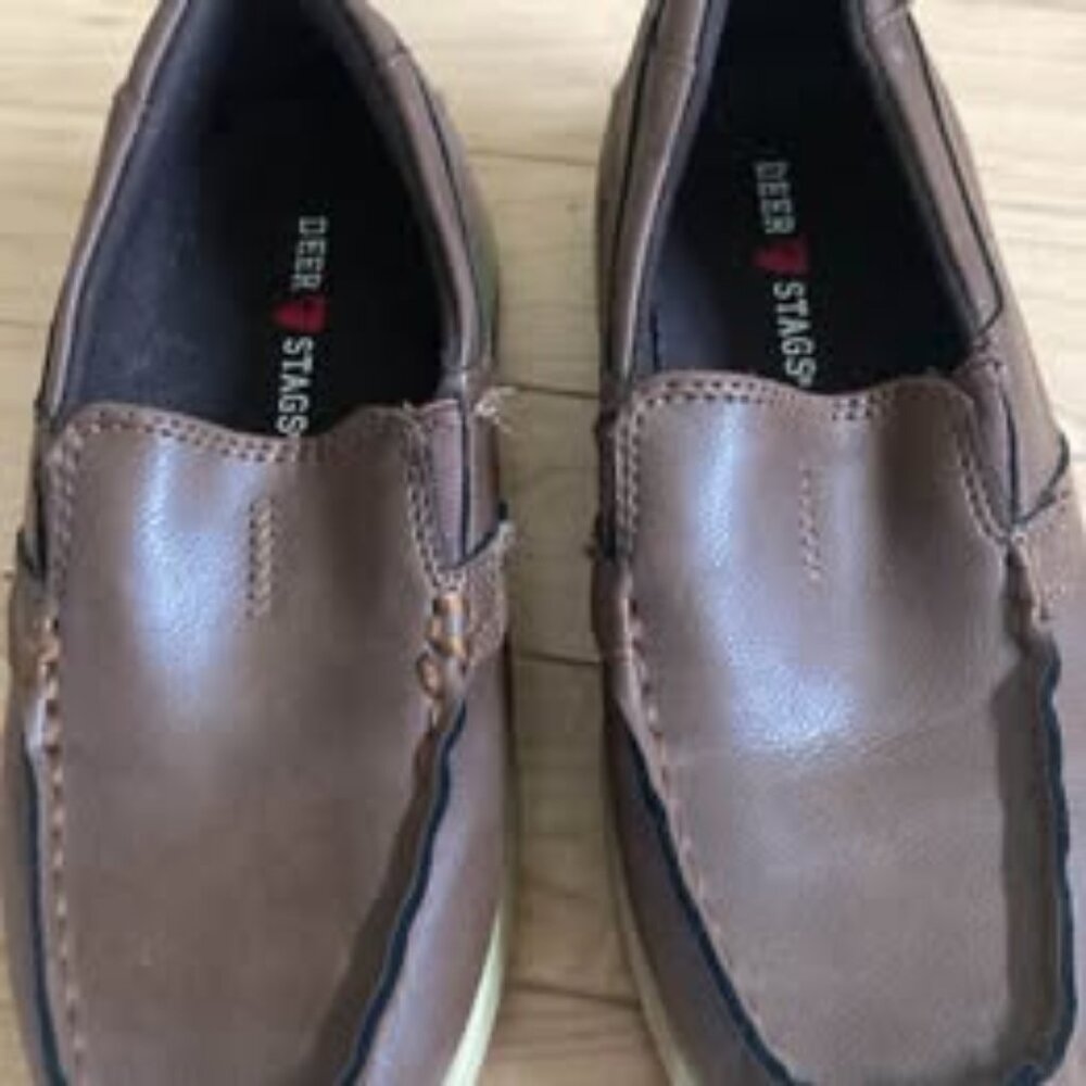 Boys brown f. leather dress shoes size 1